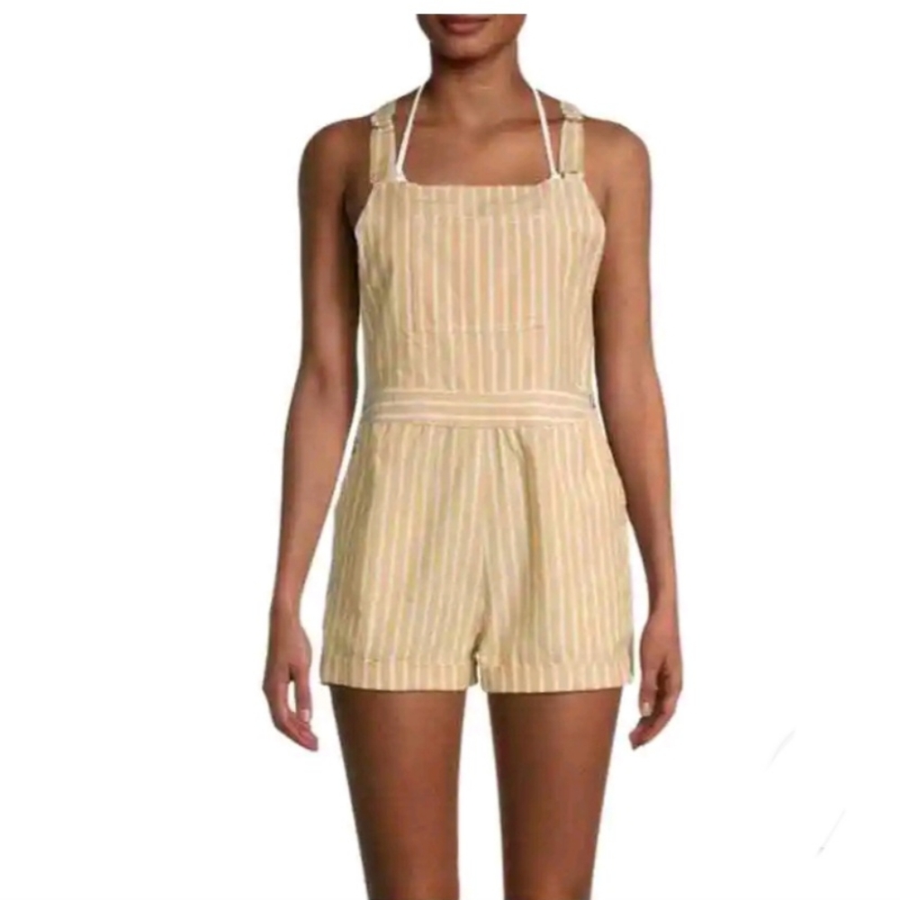 L*SPACE By Monica Wise shorts Mahalo Striped Romper Size small